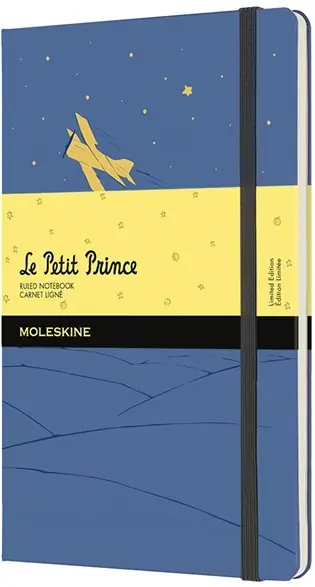 Malý princ Zápisník Moleskine linkovaný modrý L Vysoce Kvalitní
