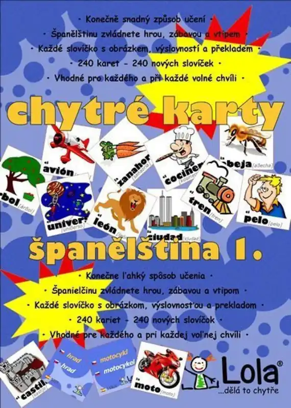 Cenová Bomba Chytré karty - Španělština slovíčka 1